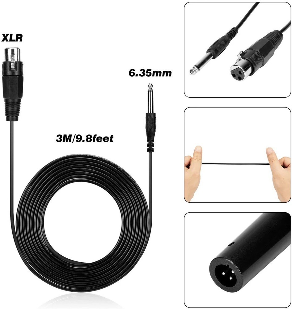 JYX-01 Cardioid Dynamic Wired Microphone Multi-Functional 9.8 Foot Cable