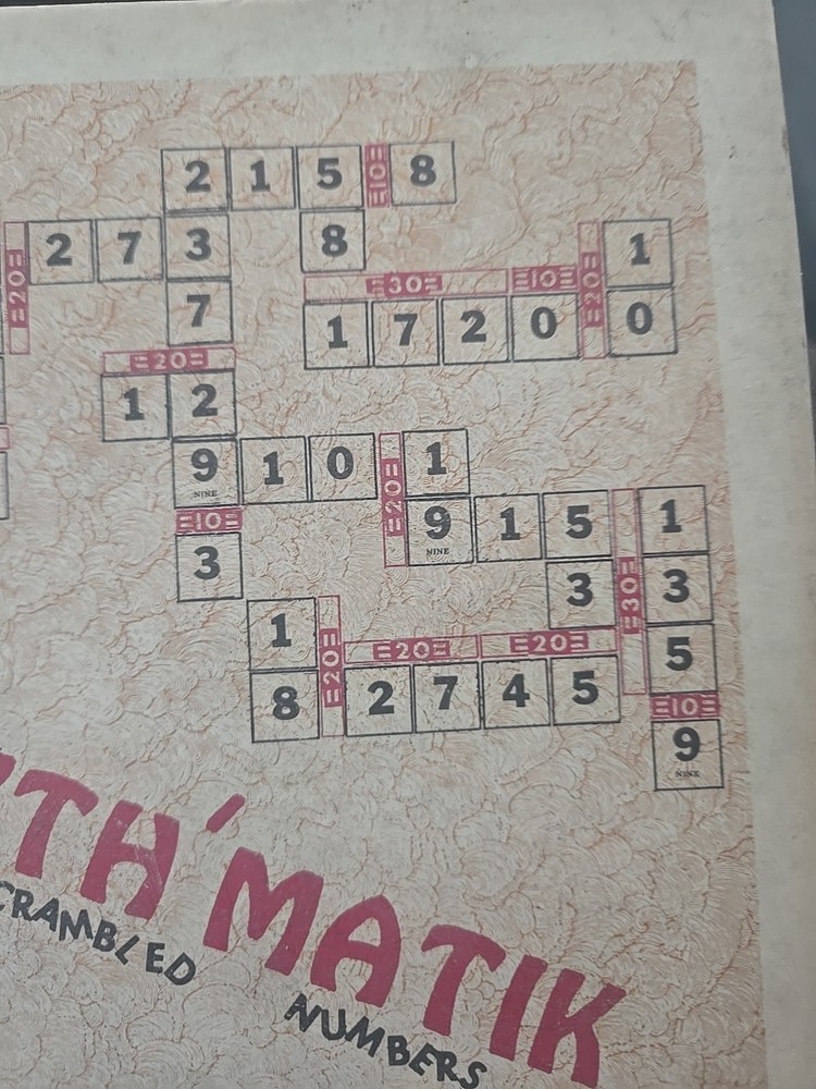 1959 RYTH' MATIK GAME SCRAMBLED NUMBERS