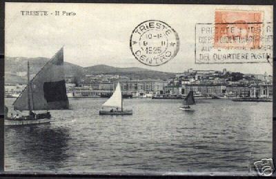 Italy 1925 frontside franked PPC Trieste to Sydney
