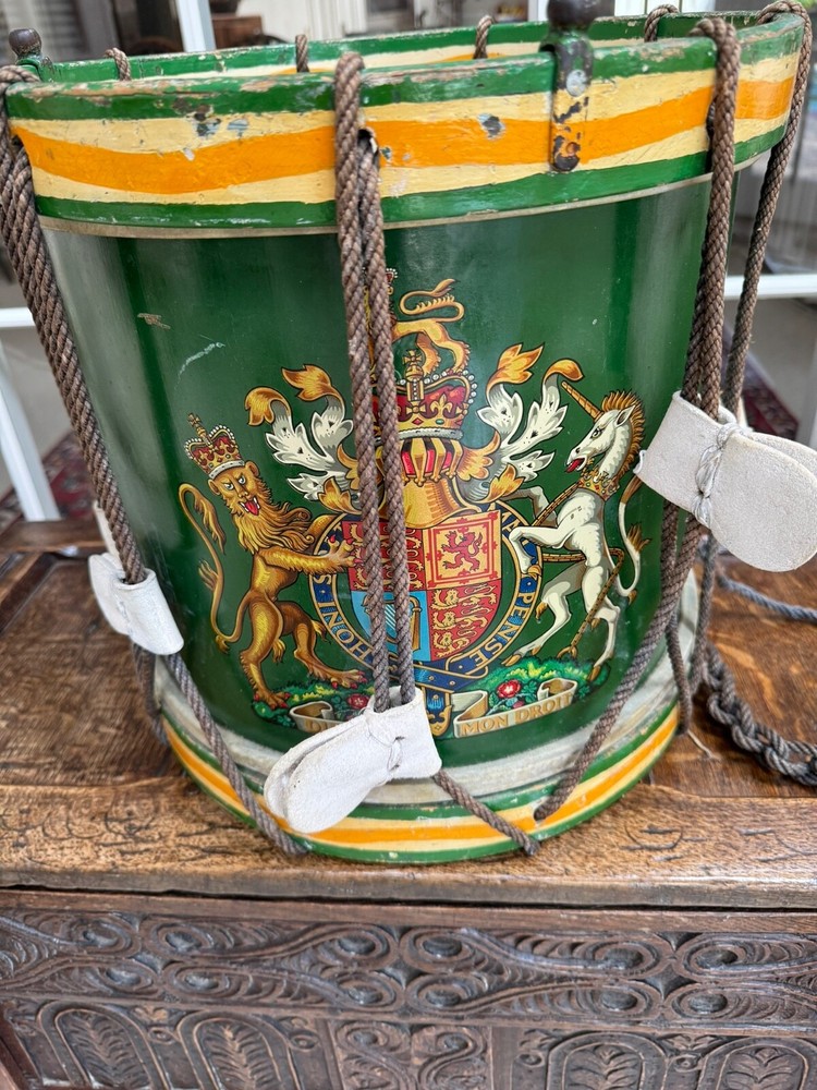 ENGLISH VICTORIAN REGIMENTAL DRUM 15”