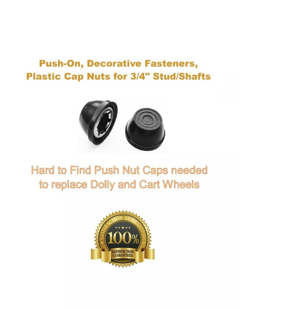 Push-On, Decorative Fasteners, Plastic Cap Nuts for 3/4" Stud/Shafts