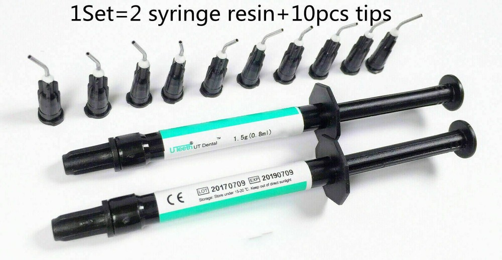 Dental Composite Resin Flowable Light Cure Flow Uteeth A1 A2 A3 2pc/Set