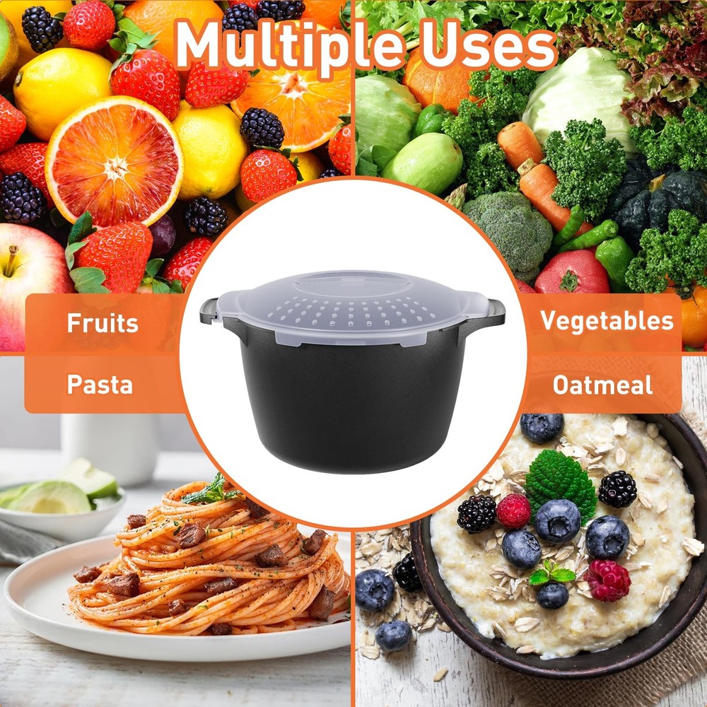 Microwave Cookware Steamer, 2 Quart Microwave Steamer for Vegetables, Microwa...