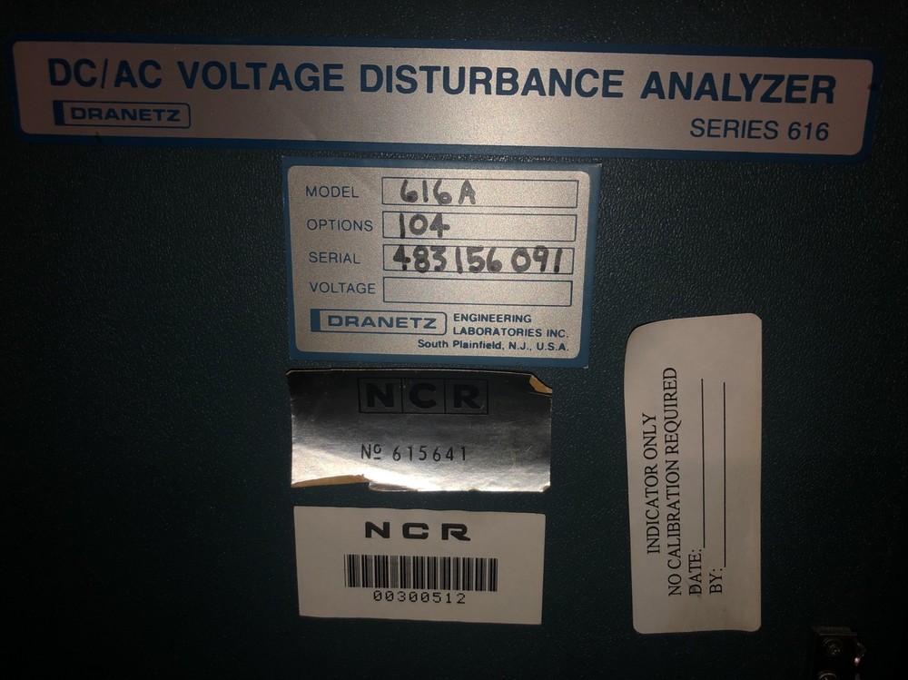 DRANETZ 616 616A Series DC/AC Voltage Disturbance Analyzer