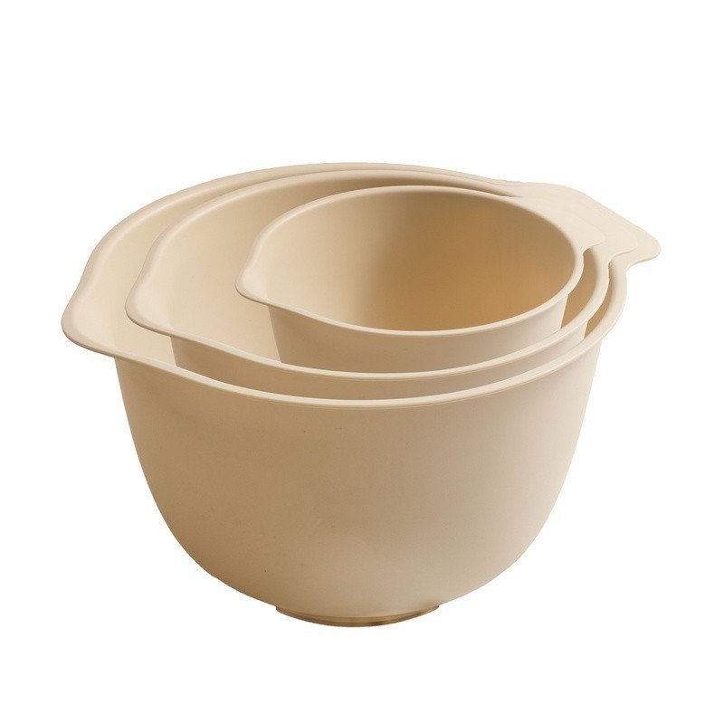 3 Piece Mixing Bowls Set Non Slip Base Stackable Kitchen Prep Durable Recycled