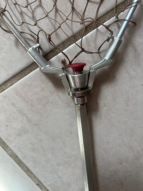Vintage Original D.A.M Iconic Telescoping Folding Handle Landing Net