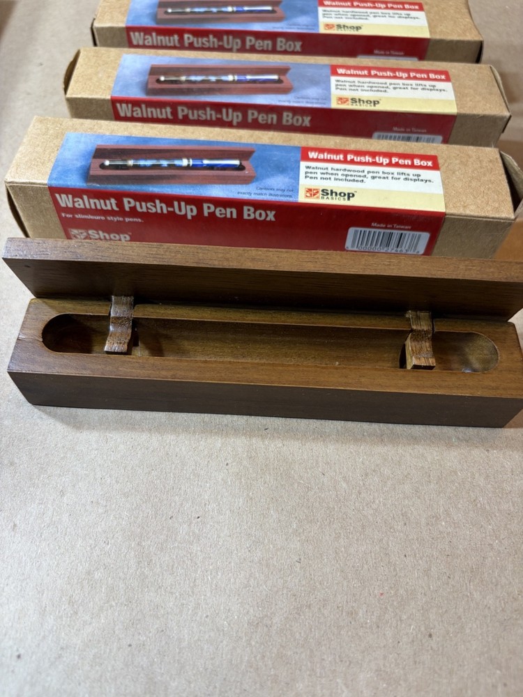 New.......Solid Walnut Push Up Pen Box for single / one pen