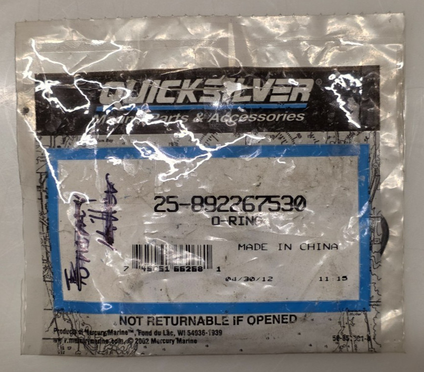 Mercury 25-892267530 O Ring