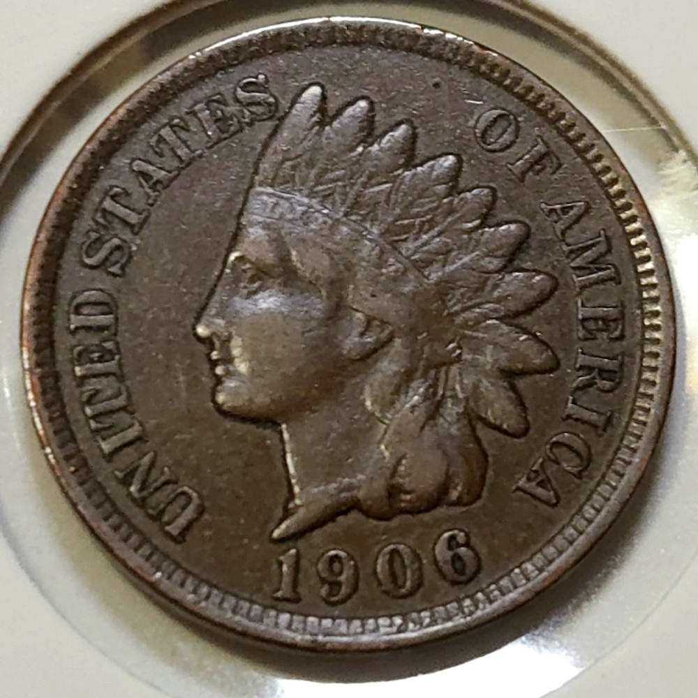 1906 Indian Head Cent - VF+ - Small Scratch/Headband