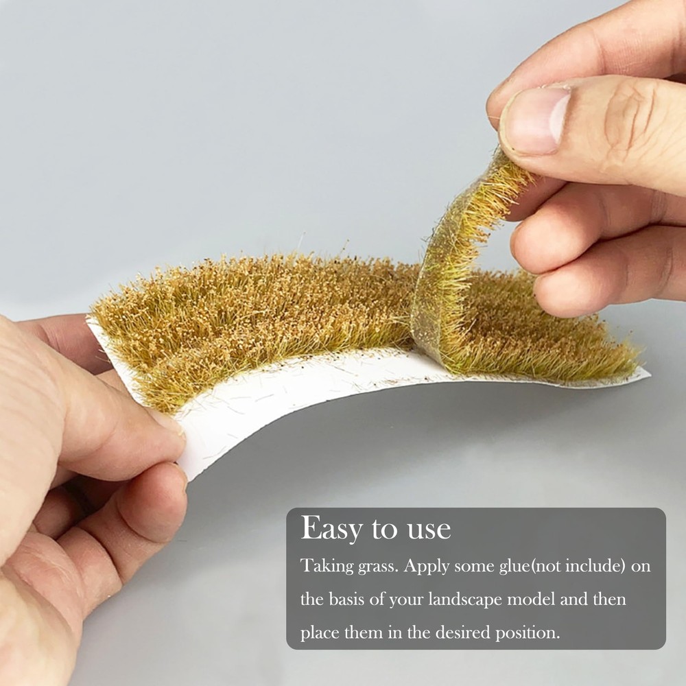 2 Boxes Static Rice Field Grass Model Rice Field Scene Railway Artificial Gra...