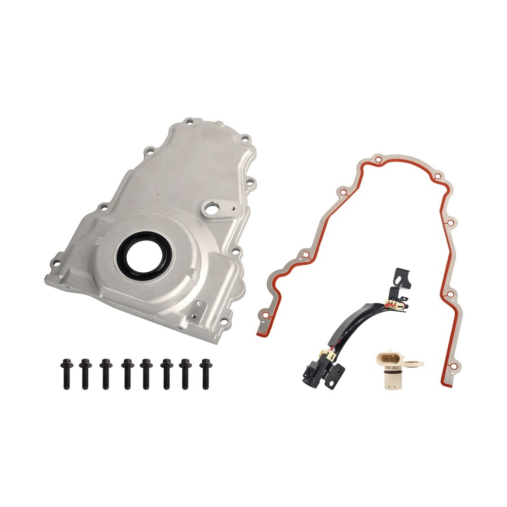 Engine Front Timing Cover w/ Cam Sensor & Harness Wire For Chevy LS2 LS3 Gen IV