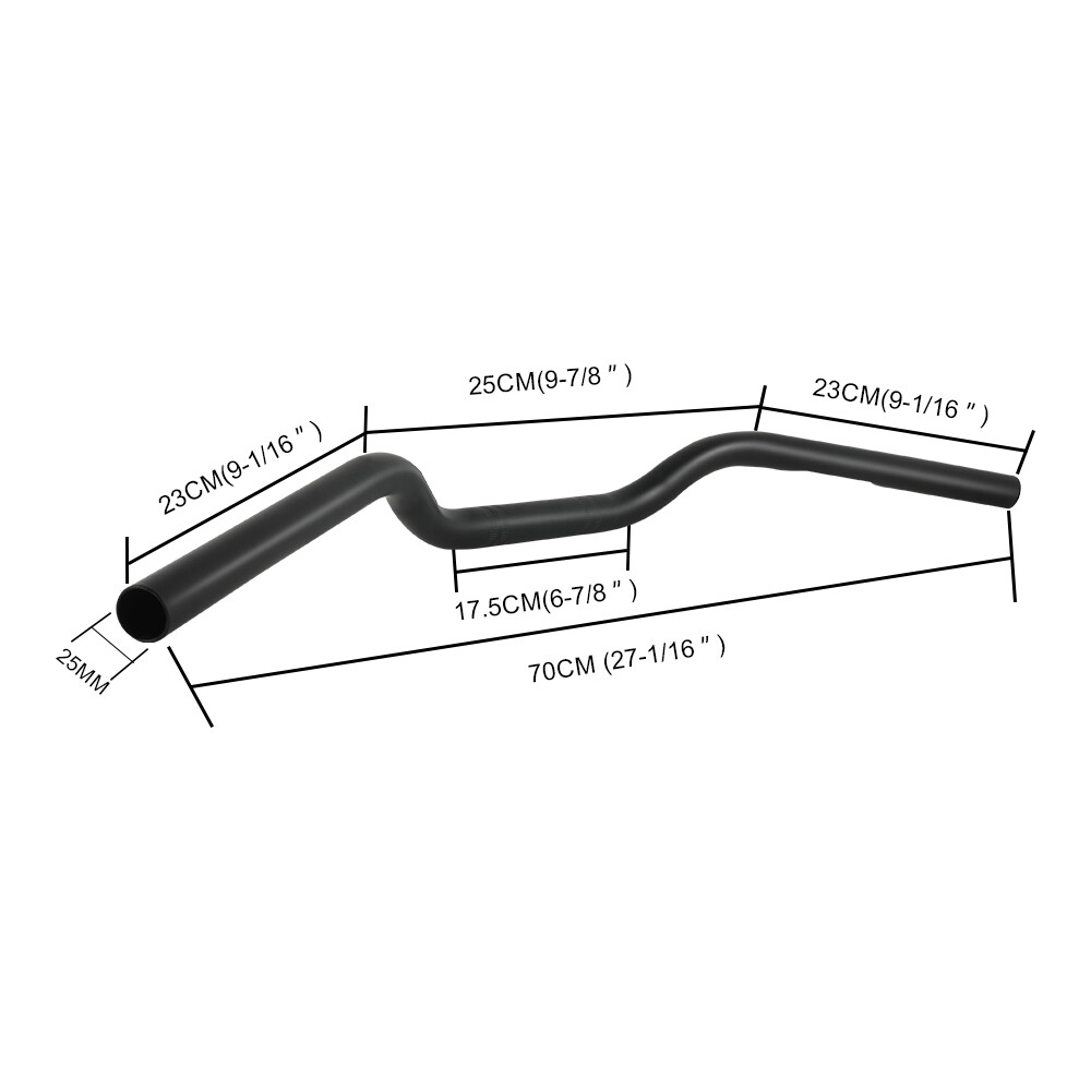 For Biltwell Tracker Low Motorcycle 1" 25mm Handlebars Drag Bars Matte Black US
