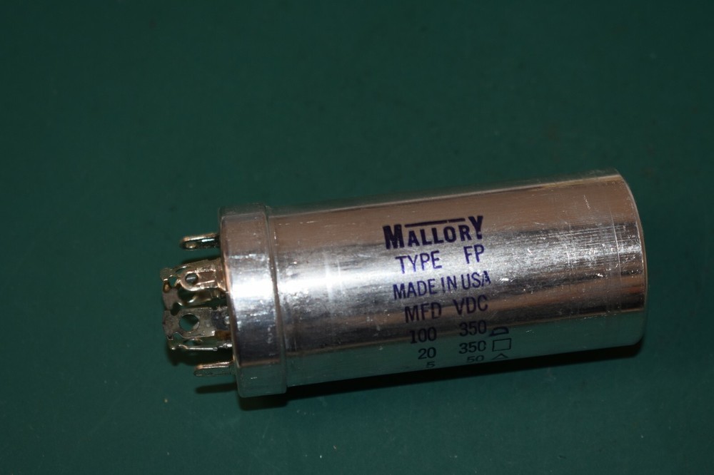 Mallory NOS Multi-Section Audio Amplifier Twist Lock Electrolytic Capacitor