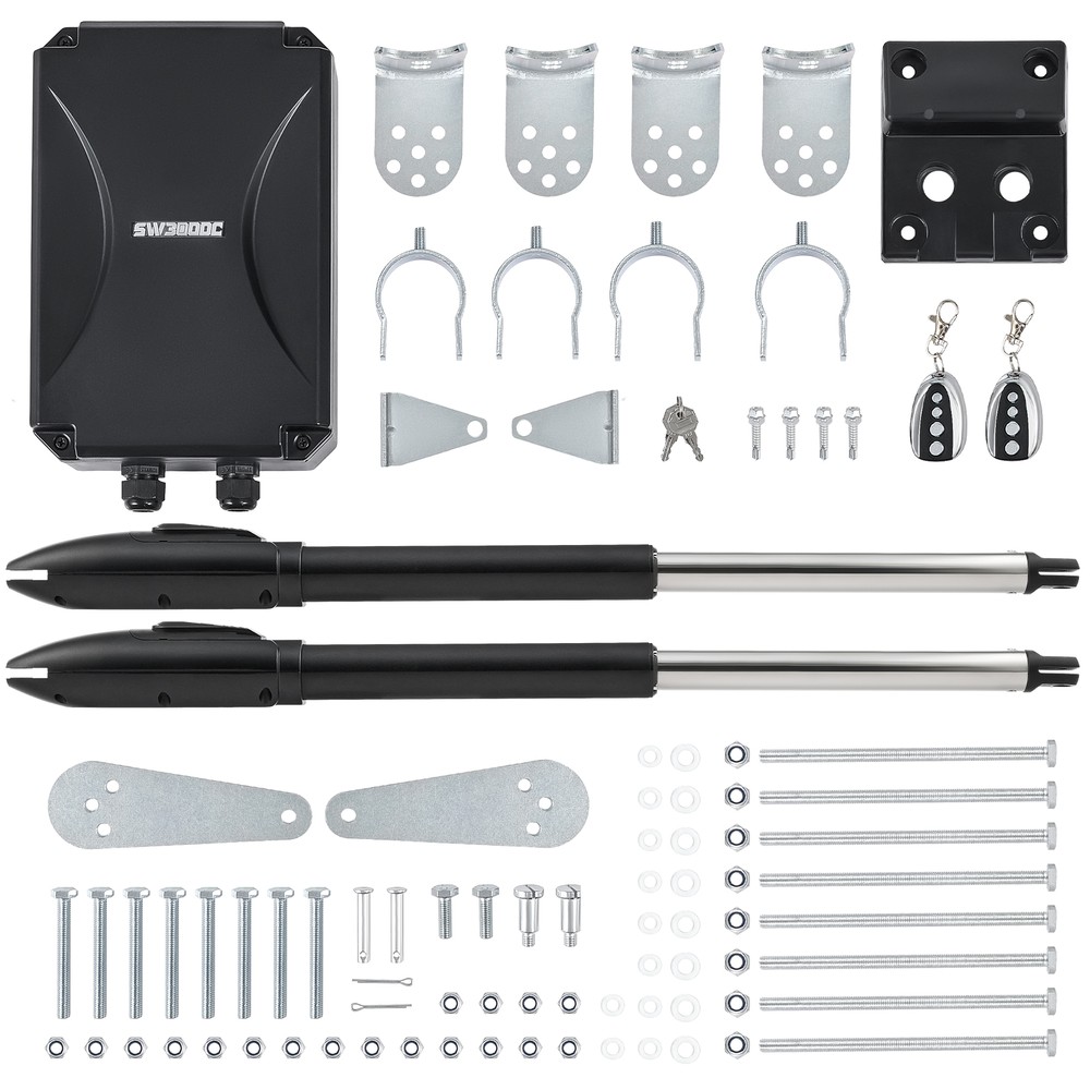 CO-Z Automatic Dual Swing Gate Opener with Remote Controls for 660lb Gates