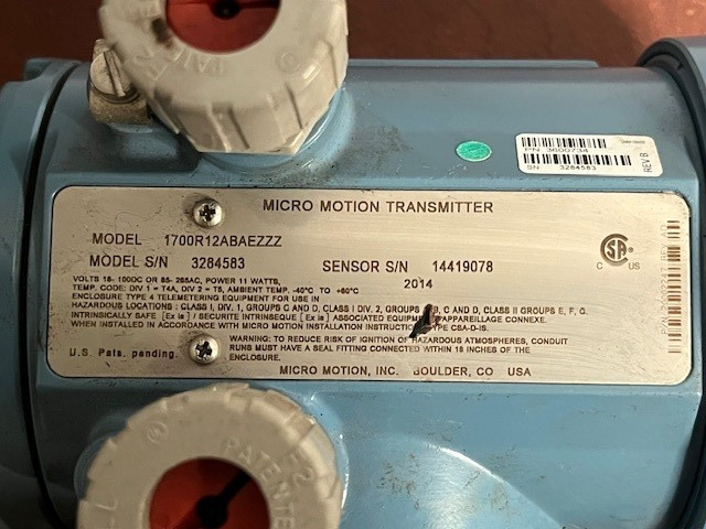 Micro Motion 1700R12ABAEZZZ Flow Transmitter 85-265v-ac
