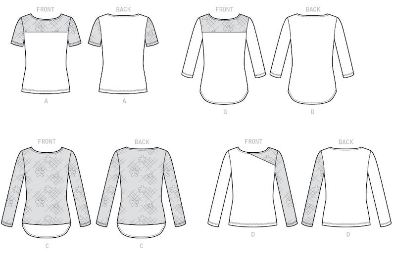 Butterick B6418 Sewing Pattern - Misses Tops