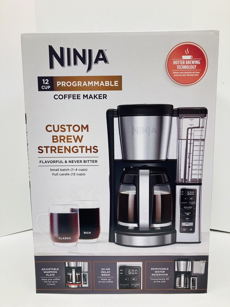 Ninja Programmable 12 Cup Coffee Maker Custom Brew Strength.