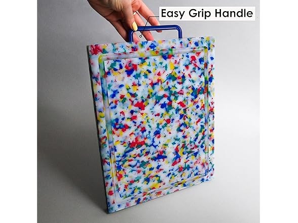 Confetti Recycled Plastic Cutting Board 11”X9” (work surface)