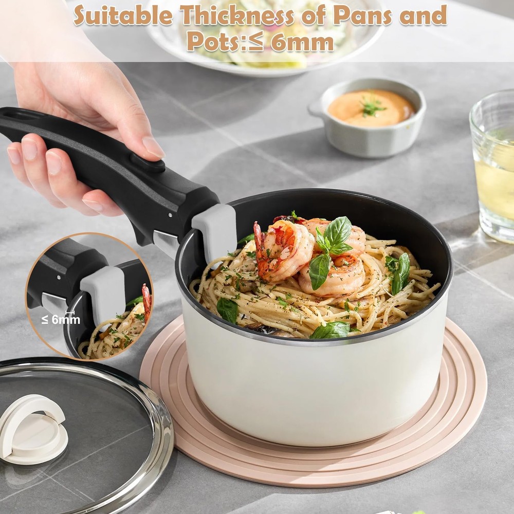 Removable Handle for Pots and Pans Black - Universal Detachable Pan Handle - ...