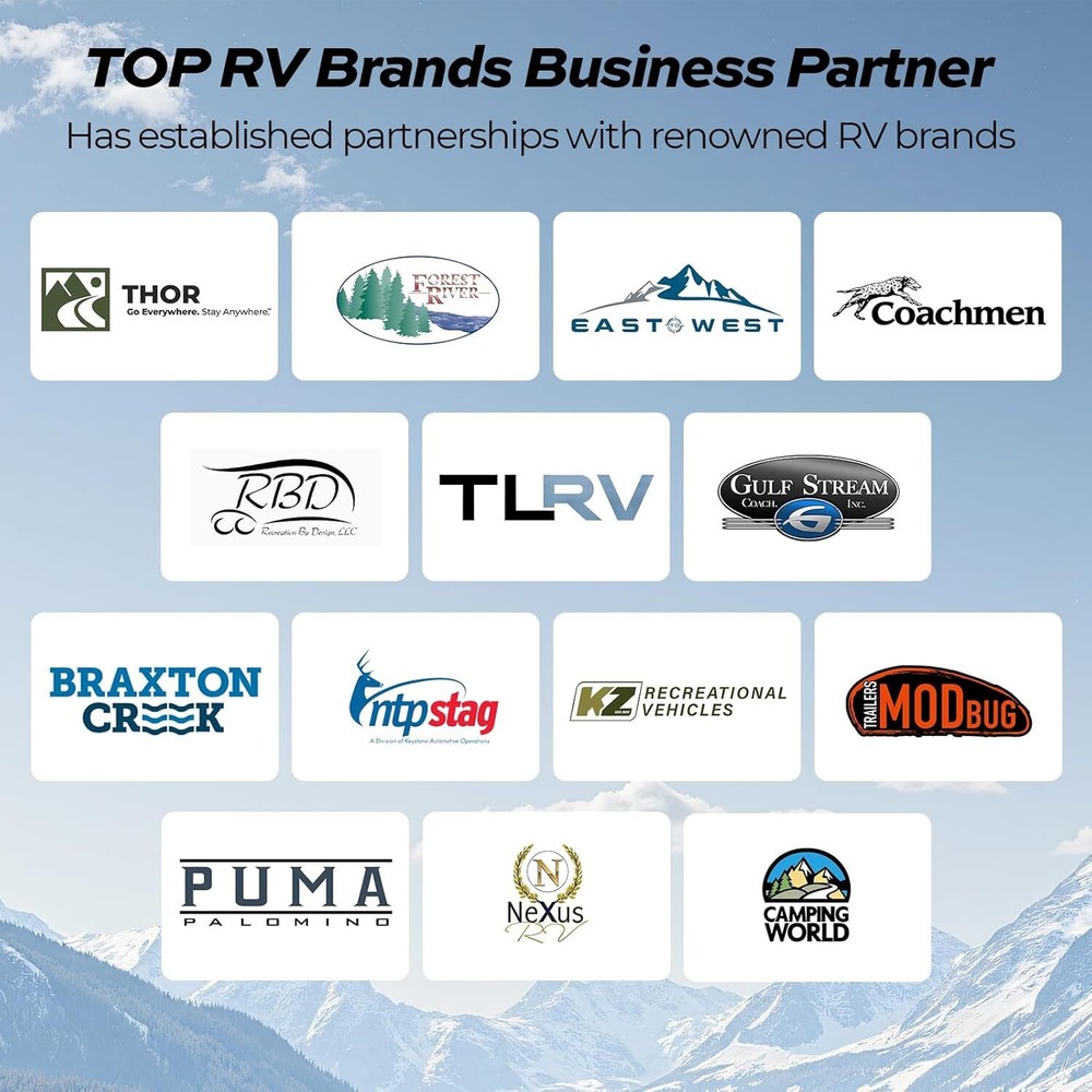 RV Tankless Water Heater Propane Gas 55,000BTU With 15 x 15 inches White Door