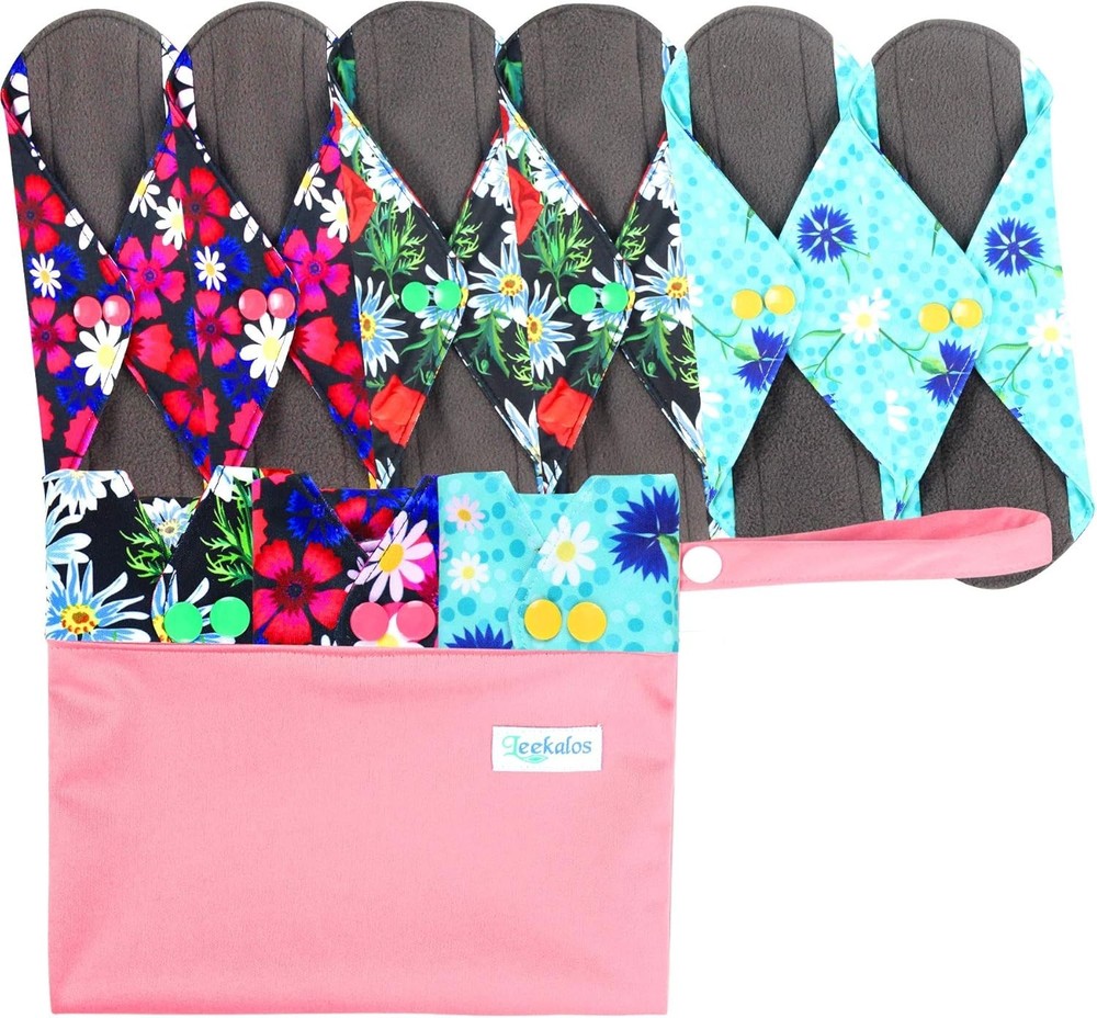 Comfortable Bamboo Cloth Menstrual Pads - Regular Absorbency, Travel-Friendly