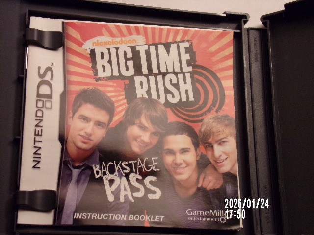 Big Time Rush Backstage Pass Nickelodeon Nintendo DS ***Case ONLY / ***No Game