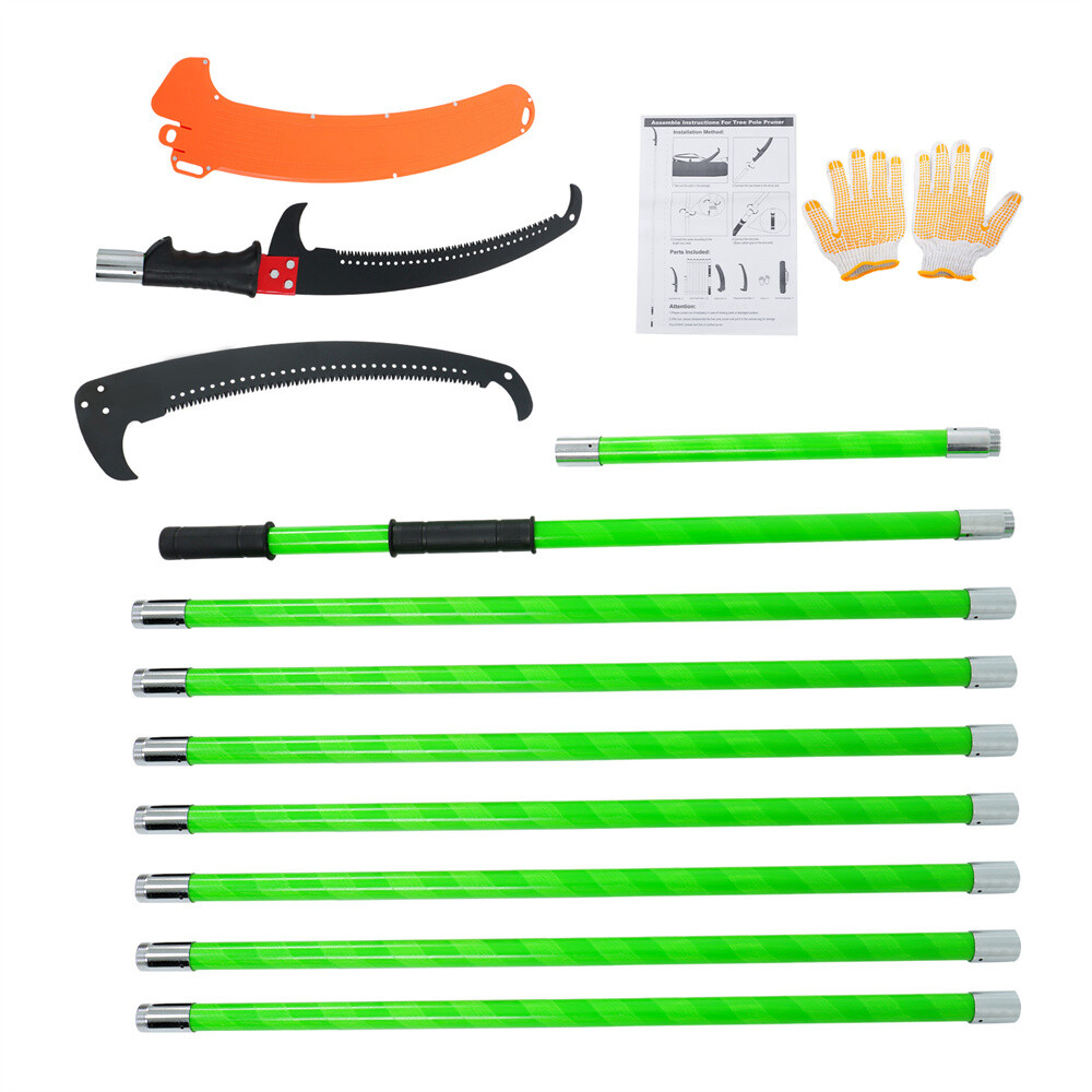 30 Feet Tree Pole Pruner Manual Branches Trimmer Tree For Pruning Palms & Shrubs