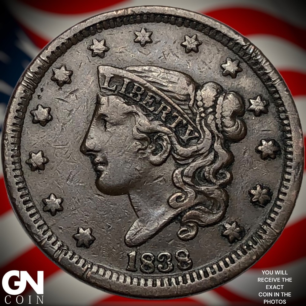 1838 Coronet Head Large Cent Y4557