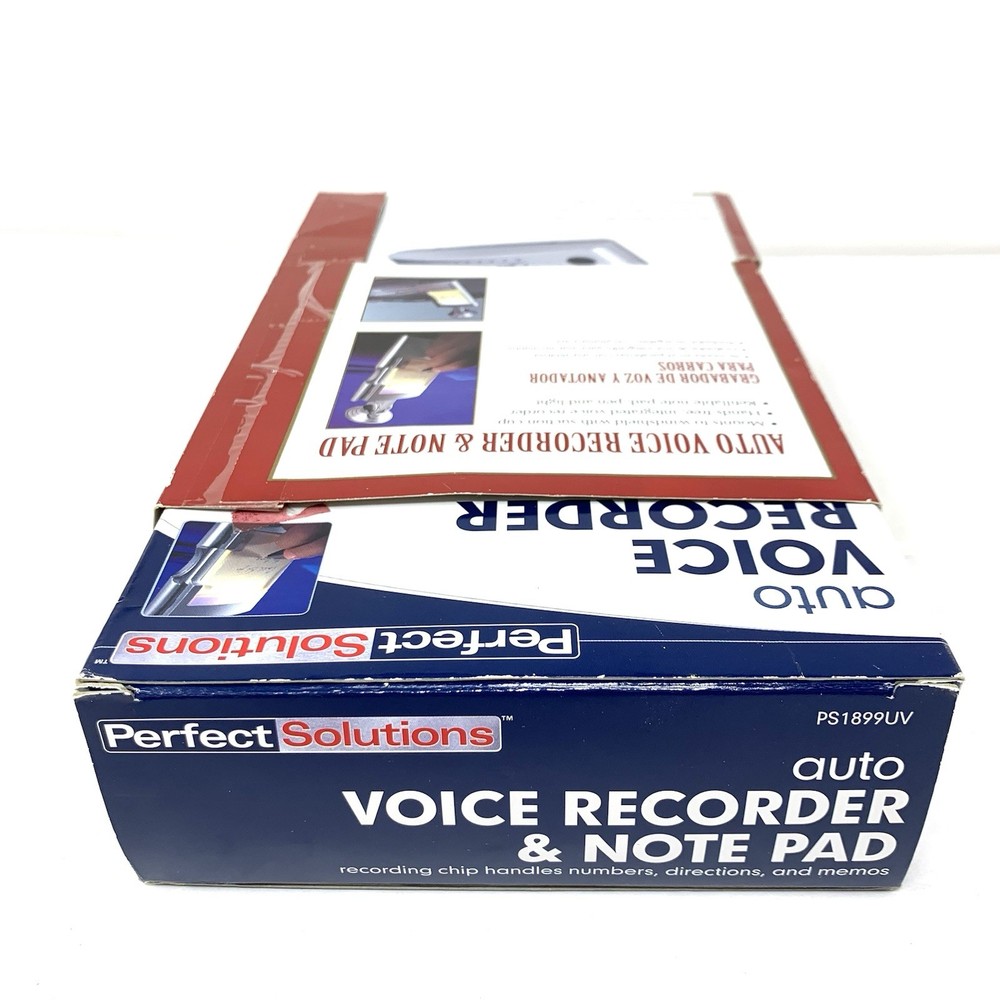 Perfect Solutions Auto Voice Recorder & Notepad PS1899UV New