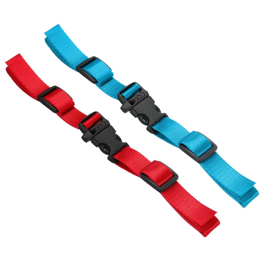 Backpack Belt Strap Set, 2 Pcs Strap with Quick-Release Buckle Red, Blue