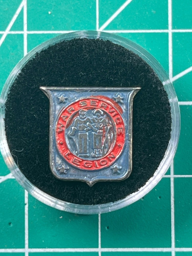 WWII War Service Legion Workers Pin Sterling