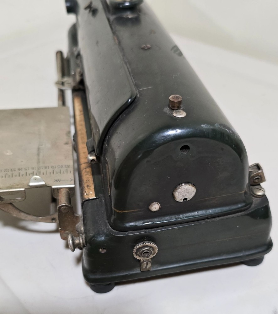 Todd Protectograph Check Writer Antique Machine Black & Brass Manual Operation