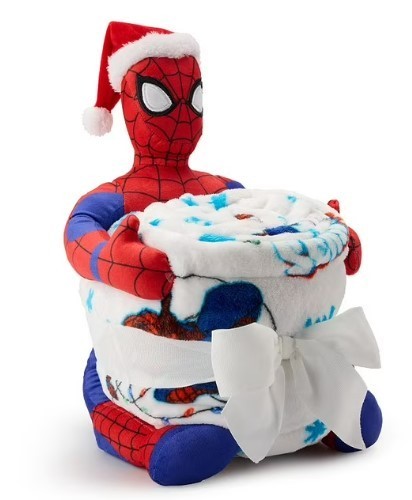 Marvel Spider-Man Holiday Pillow Buddy Throw Set