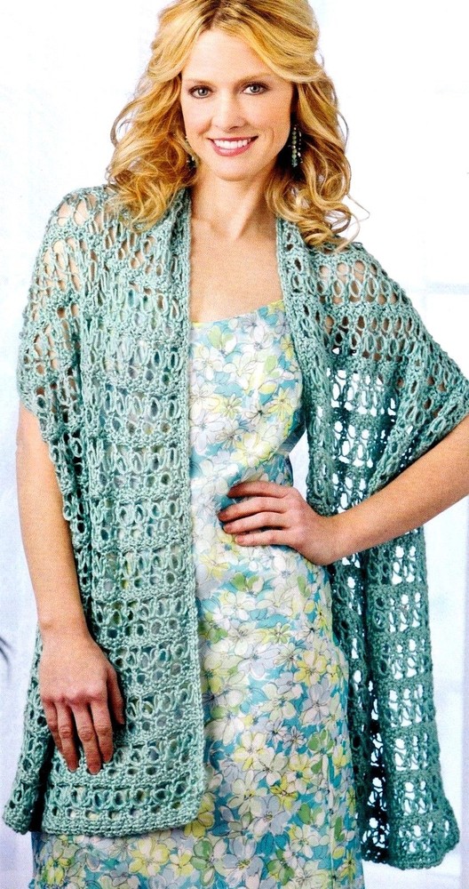 DAINTY Rings & Strings Wrap/Apparel/ Crochet Pattern INSTRUCTIONS ONLY