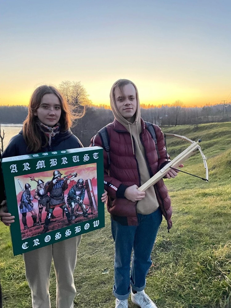 Handmade wooden crossbow