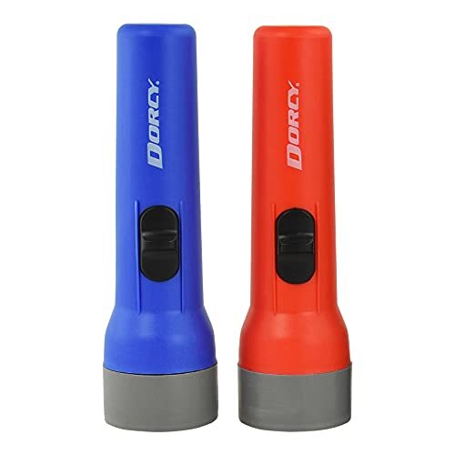 Dorcy 41-2460 Basic 1D LED Long Run Time Flashlight, Assorted Colors, Red