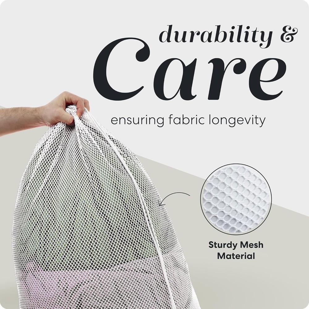 Mesh Laundry Bag, Extra Large 24" x 36" – Heavy Duty, Machine Washable, Secure D