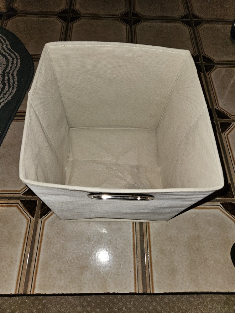 Cube Box Insert Fabric Used 1 Pieces Cream