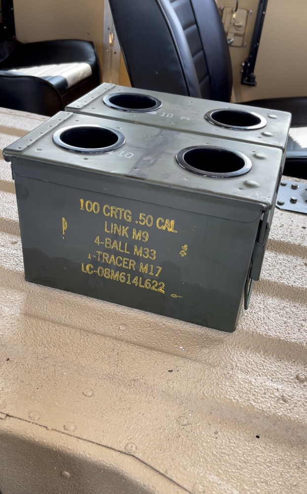 MILITARY HUMVEE CUP HOLDER / CENTER CONSOLE (B) SIDE CONTROL PANEL M998 AMMO CAN