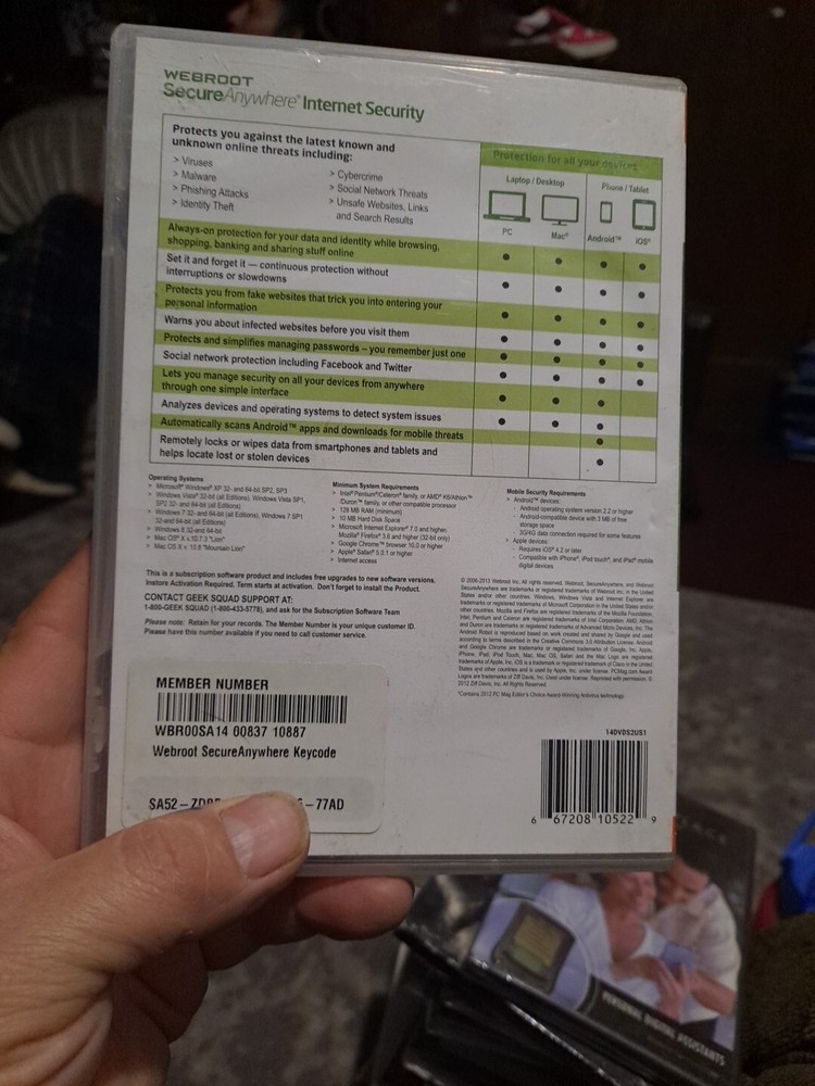 Webroot SecureAnywhere Internet Security - Full Version for Windows & Mac...