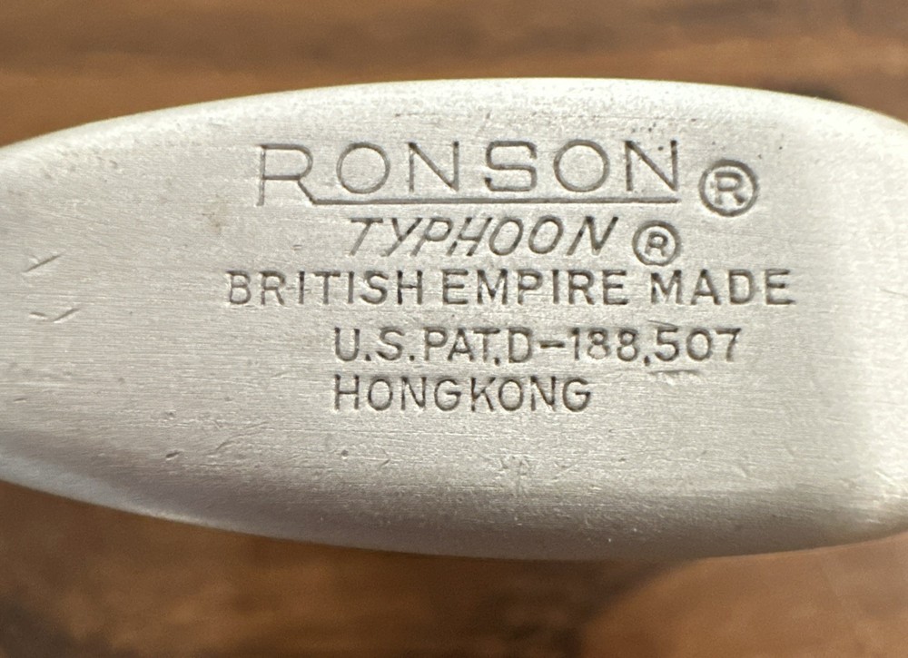 Ronson TYPHOON Silver Lighter Vintage British Empire Made - Untested