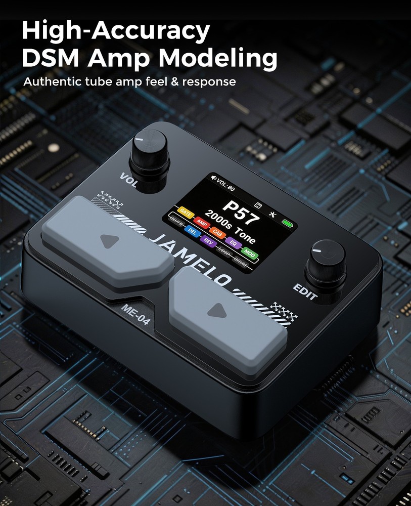 JAMELO MINI Pocket Multi-Effects Guitar Pedal Effects Processor w/ 10 Effects