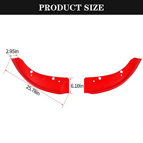 Front Bumper Lip Splitter Protector Front Shovel for 2015-2021 Dodge red