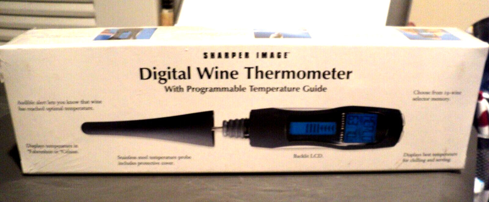 SHARPER IMAGE Digital Wine Thermometer (2000s, Programmable) BRAND NEW: Taste