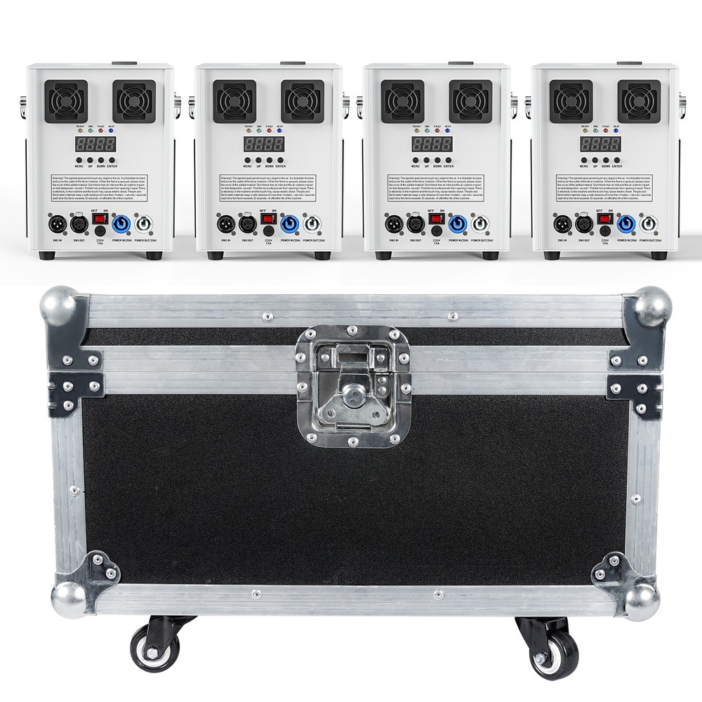 4PCS 700W Cold Spark Machine Stage Effect DMX Firework DJ Party Wedding & Case