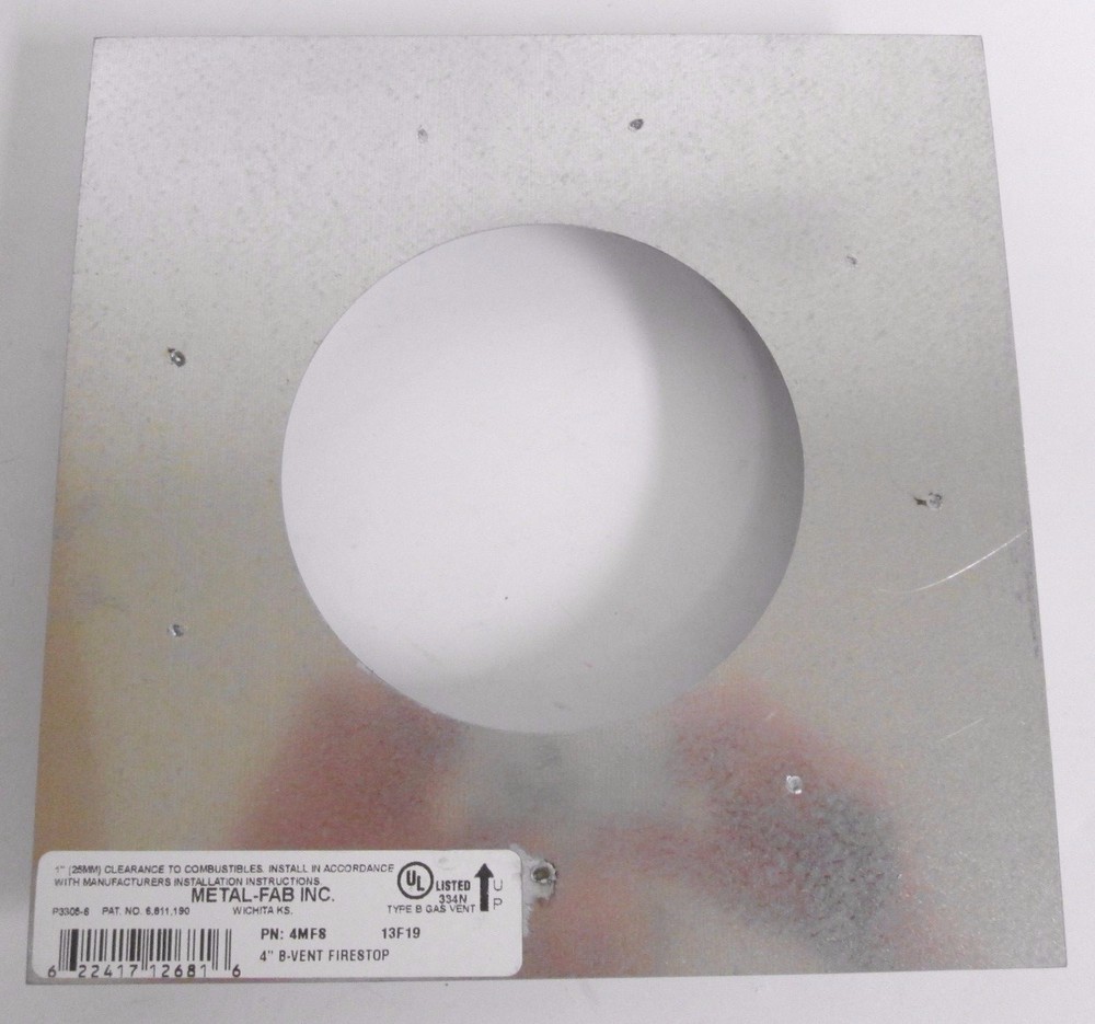 Metal-Fab 4MFS 4" B-Vent Firestop