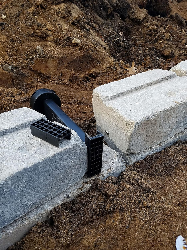 Universal Retaining Wall Block Drain Gray 3-Pack (WDPG)