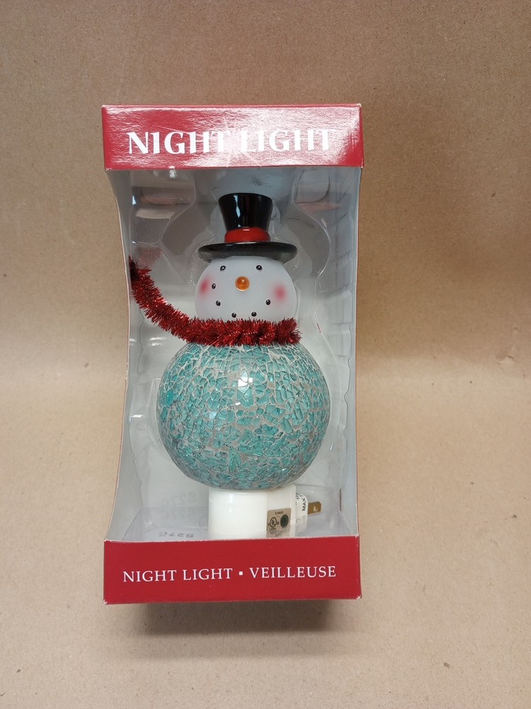 Snowman Night Light Holidays New