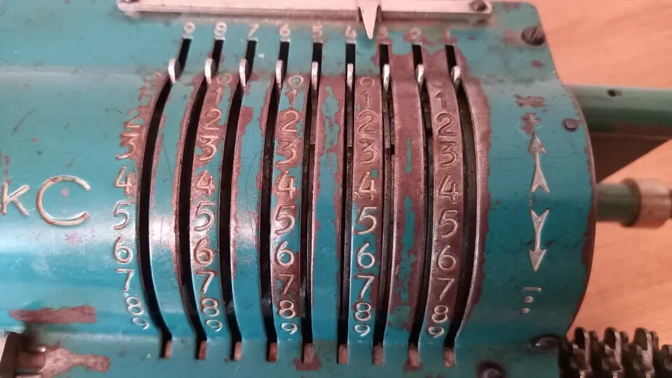 Old Arithmometer adding machine (calculator) Felix USSR.