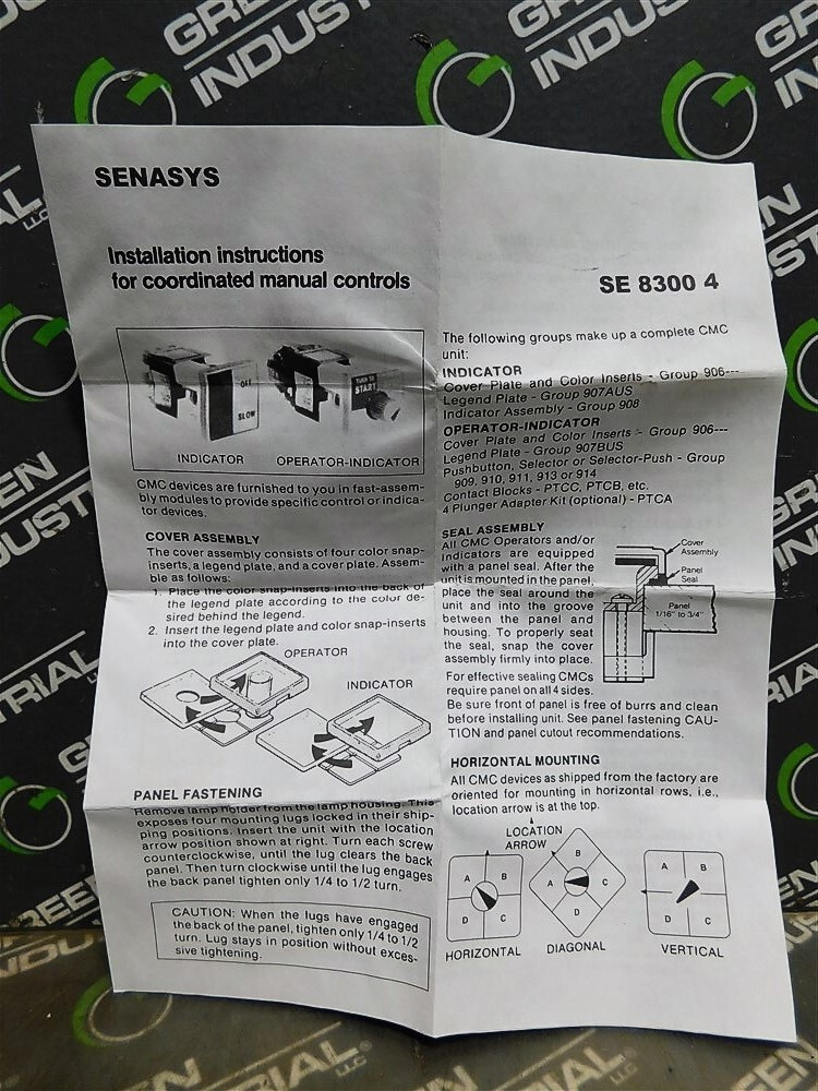 NEW Senasys 911BHA513BB Multilight Selector Pushbutton